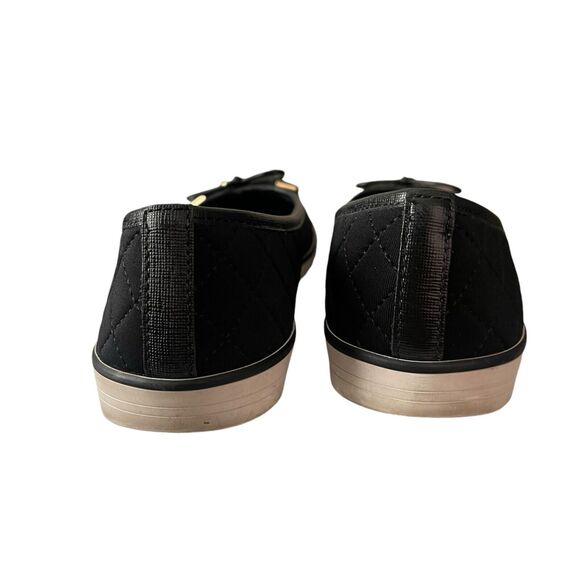 Tory Burch 7 Ballet Flats Black Quilted Bow Detail Comfort Casual Slip On - Picture 8 of 10
